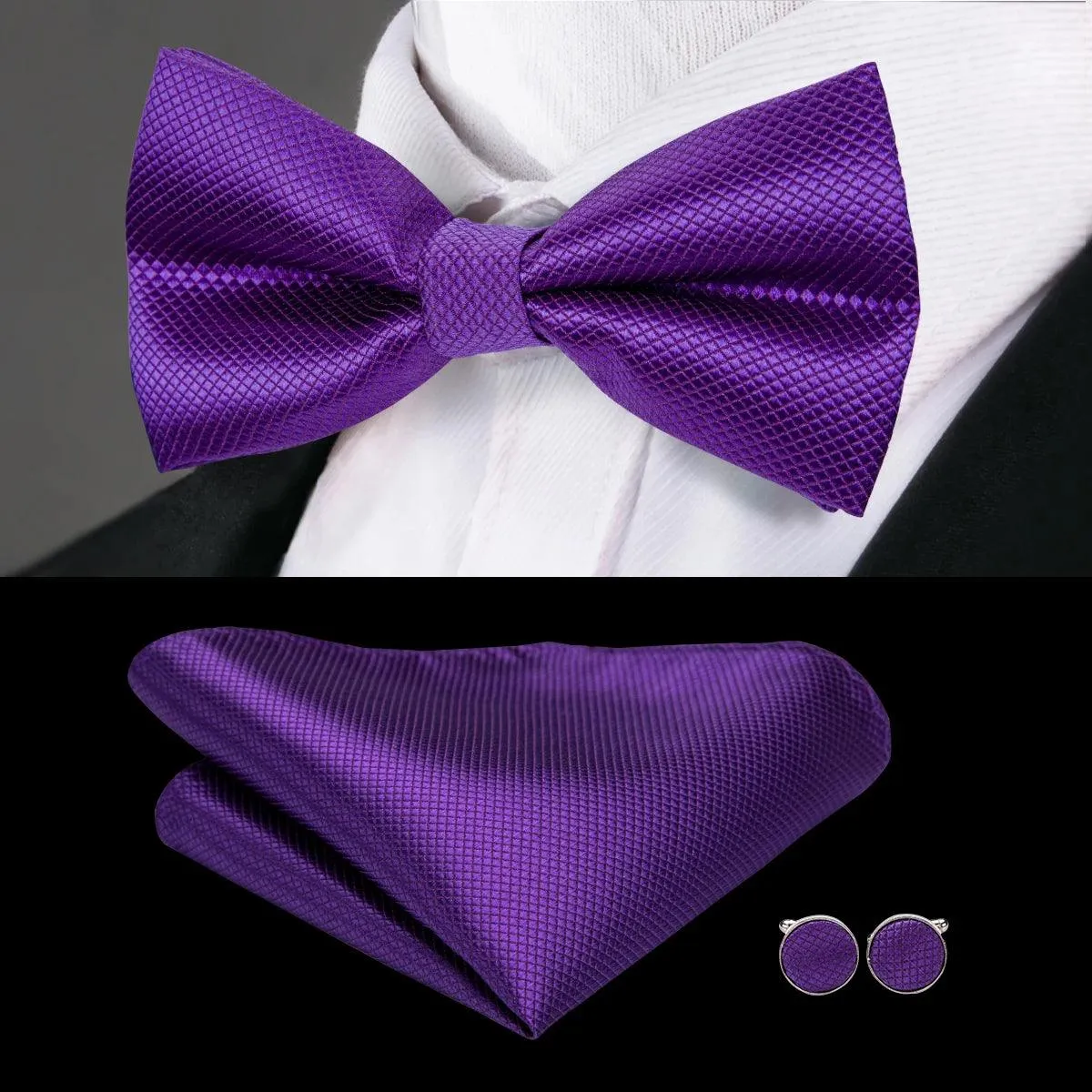 Classic Bow Ties For Men Silk Butterfly Pre-Tied Bowtie